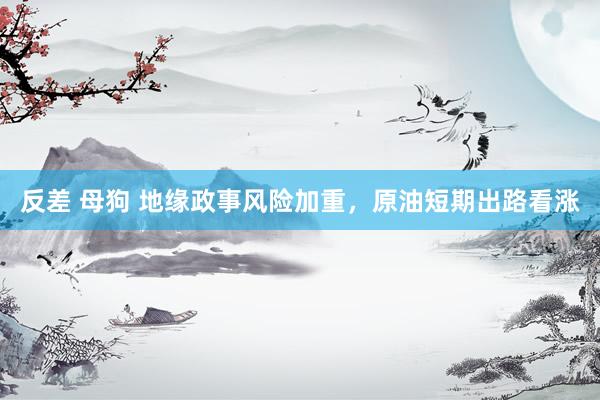 反差 母狗 地缘政事风险加重，原油短期出路看涨