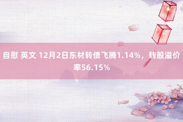 自慰 英文 12月2日东材转债飞腾1.14%，转股溢价率56.15%