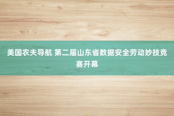 美国农夫导航 第二届山东省数据安全劳动妙技竞赛开幕