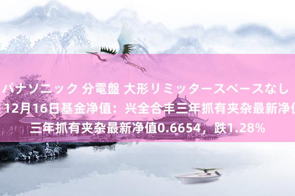パナソニック 分電盤 大形リミッタースペースなし 露出・半埋込両用形 12月16日基金净值：兴全合丰三年抓有夹杂最新净值0.6654，跌1.28%