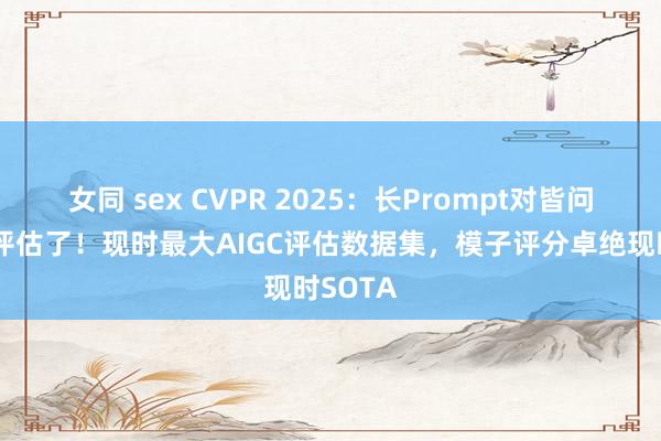 女同 sex CVPR 2025：长Prompt对皆问题也能评估了！现时最大AIGC评估数据集，模子评分卓绝现时SOTA