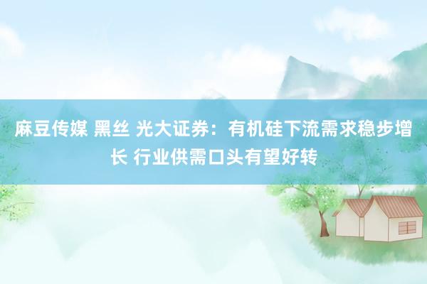 麻豆传媒 黑丝 光大证券：有机硅下流需求稳步增长 行业供需口头有望好转