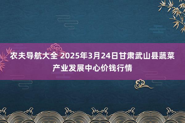 农夫导航大全 2025年3月24日甘肃武山县蔬菜产业发展中心价钱行情