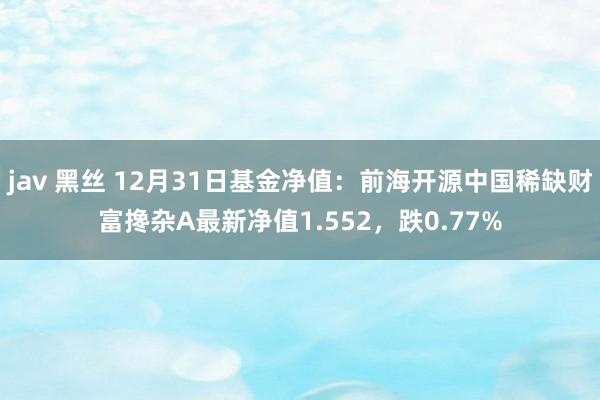 jav 黑丝 12月31日基金净值：前海开源中国稀缺财富搀杂A最新净值1.552，跌0.77%