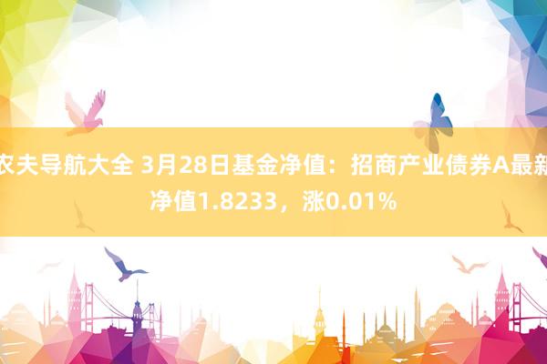 农夫导航大全 3月28日基金净值：招商产业债券A最新净值1.8233，涨0.01%