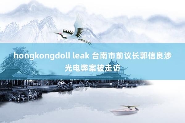hongkongdoll leak 台南市前议长郭信良涉光电弊案被走访